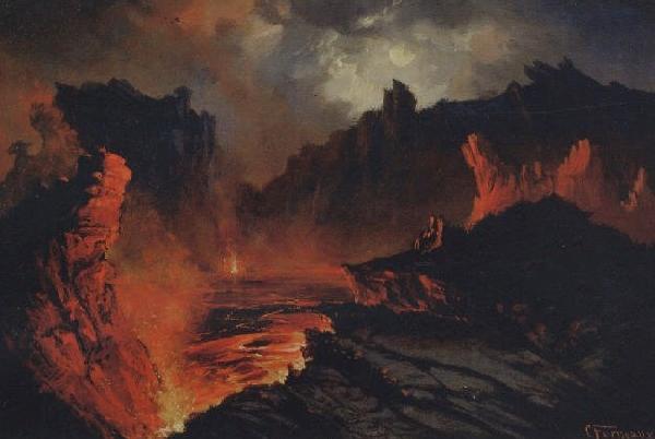 Charles Furneaux Kilauea oil painting image